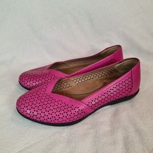 Dansko Pink Perforated Flats